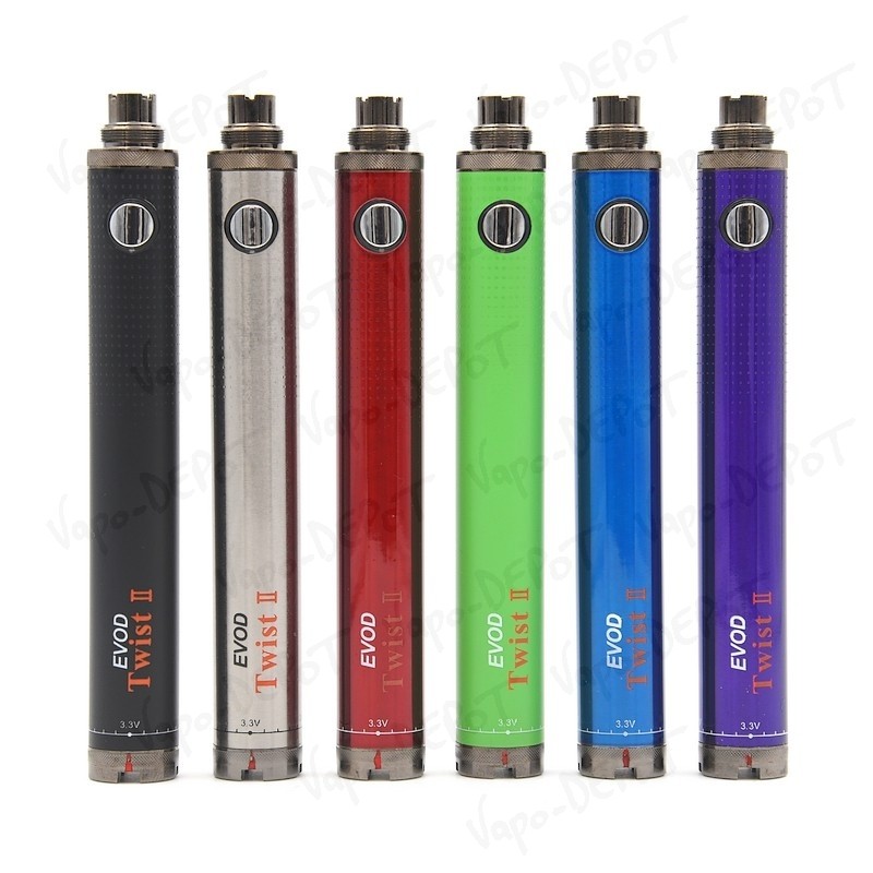 Batterie EVOD Twist 2 1300 mAh 3,3 4,8 volts VapoDEPOT