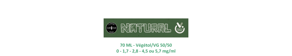 VEGETOL : CURIEUX NATURAL & 1900 50-70 ML