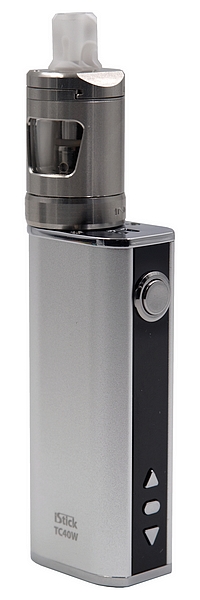 Clearomiseur INNOKIN ZLIDE monté sur une batterie ELEAF ISTICK TC40